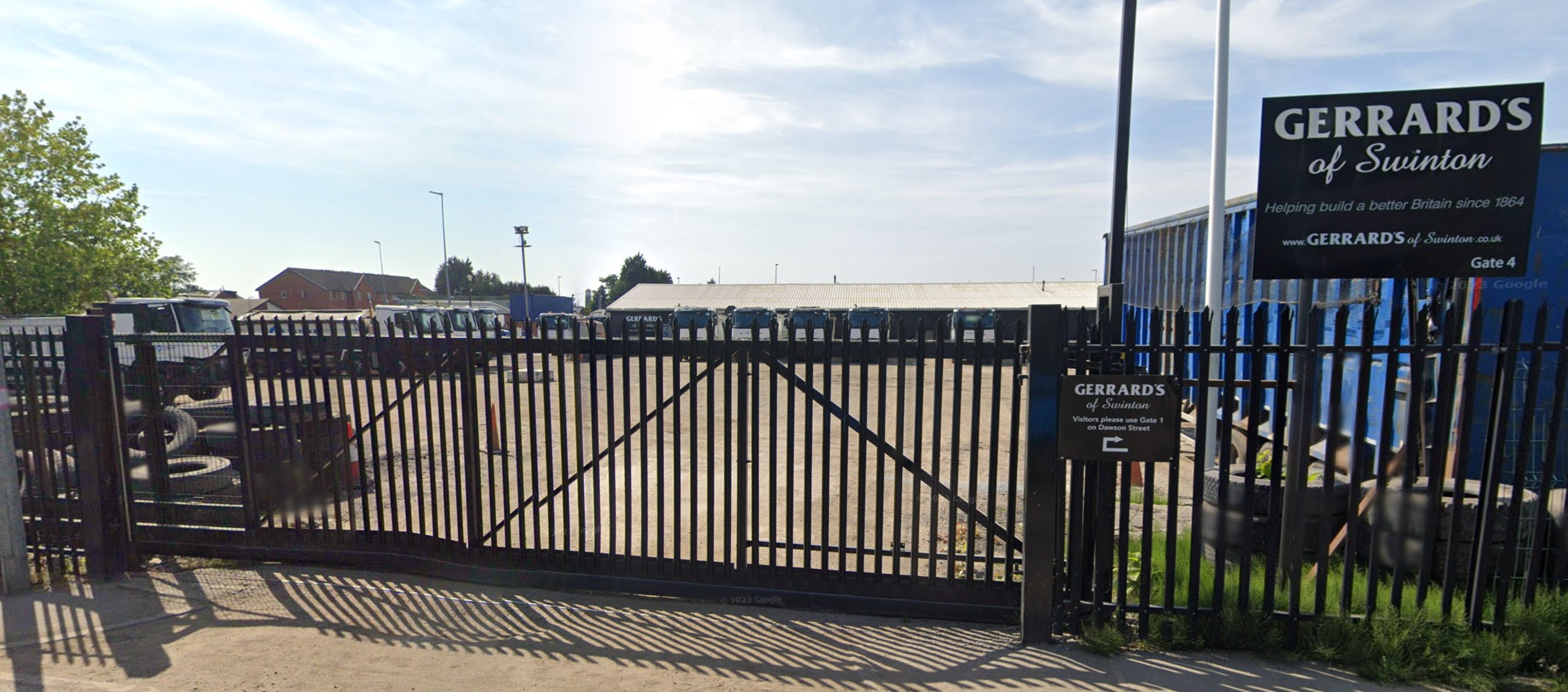 Trucks parked at a secure Gerrards of Swinton facility