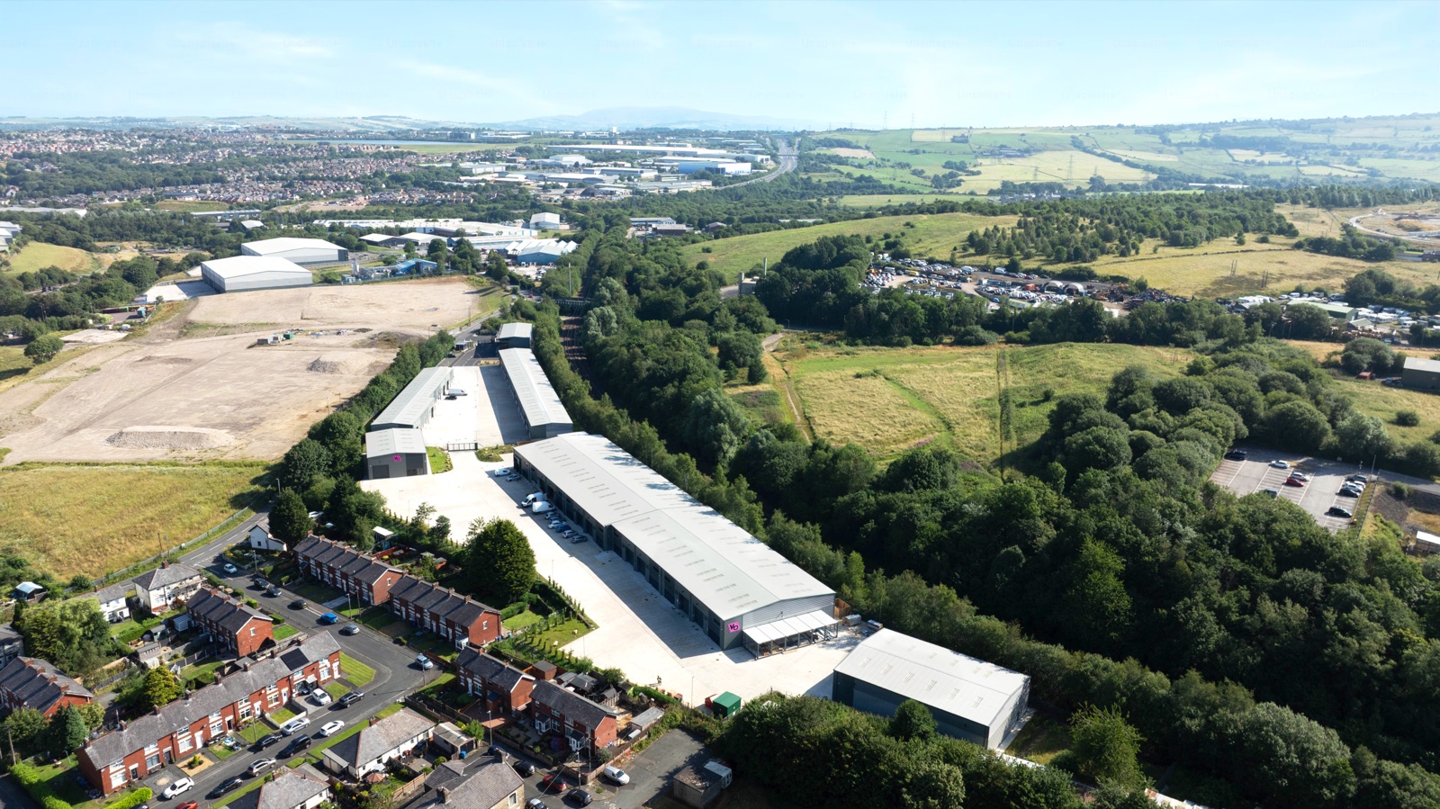 A large UK warehouse complex available to rent